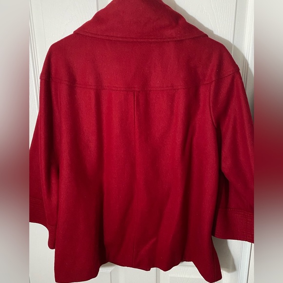 NWT Forever 21 Jacket/Coat Burgundy Red- Wool Blend Size Large - Picture 5 of 13